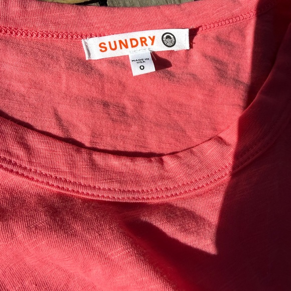 Sundry for Anthropologie Coral Tiered dress , Size 0 - Picture 2 of 4